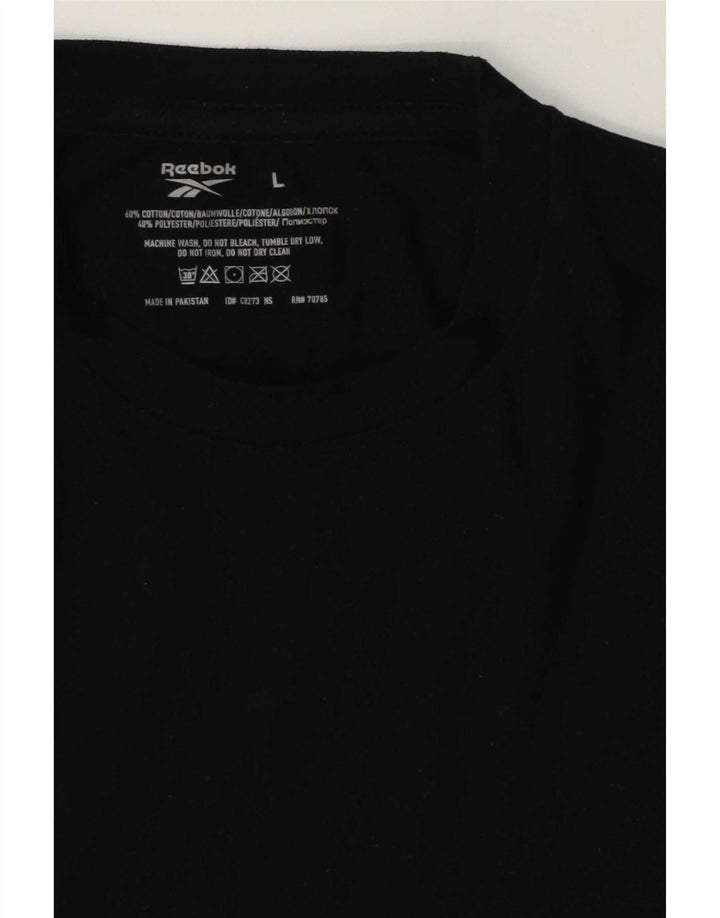 Reebok T-Shirt Homme Haut Large Noir Coton