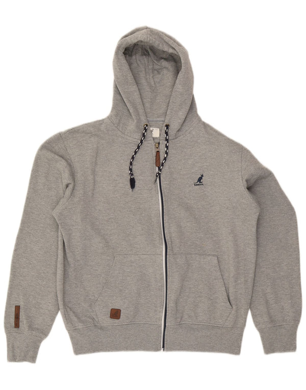 Kangol Pull à capuche zippé pour homme, grand gris