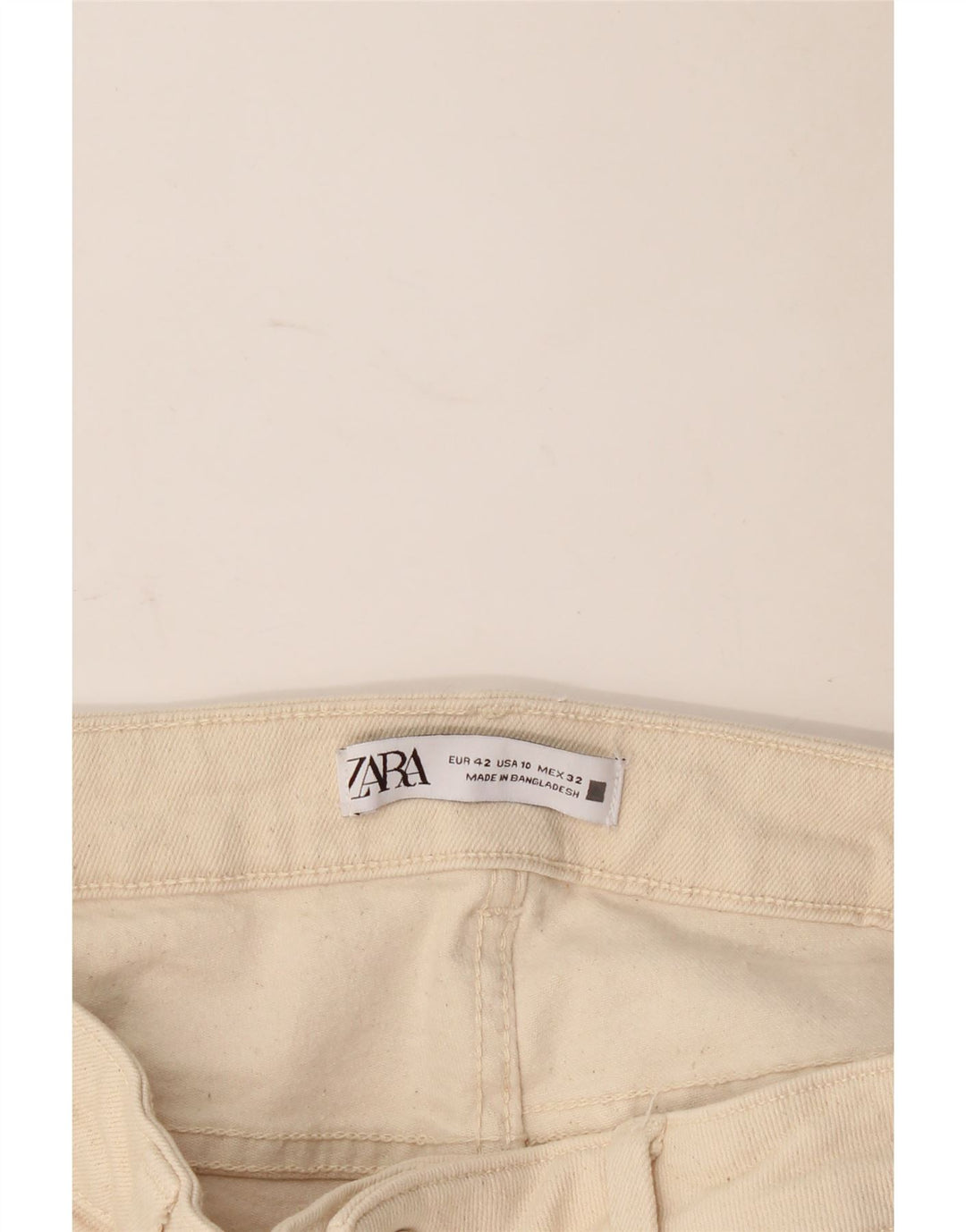 Zara Jean Slim Femme EU 42 Large W32 L28 Beige