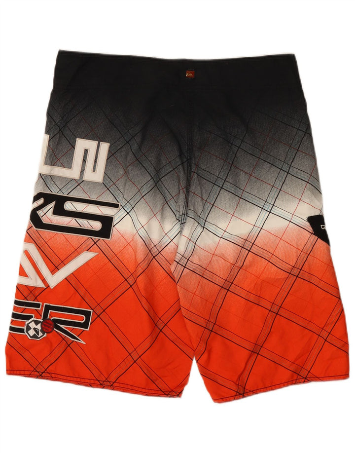 Quiksilver Short de Bain Graphique Homme Grand Carreau Orange Polyester