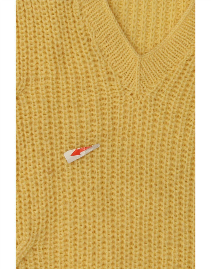 vintage Mens Vest Débardeur Grand Jaune