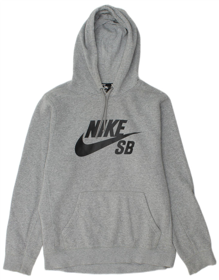 Nike Pull à capuche graphique en coton gris moyen pour homme