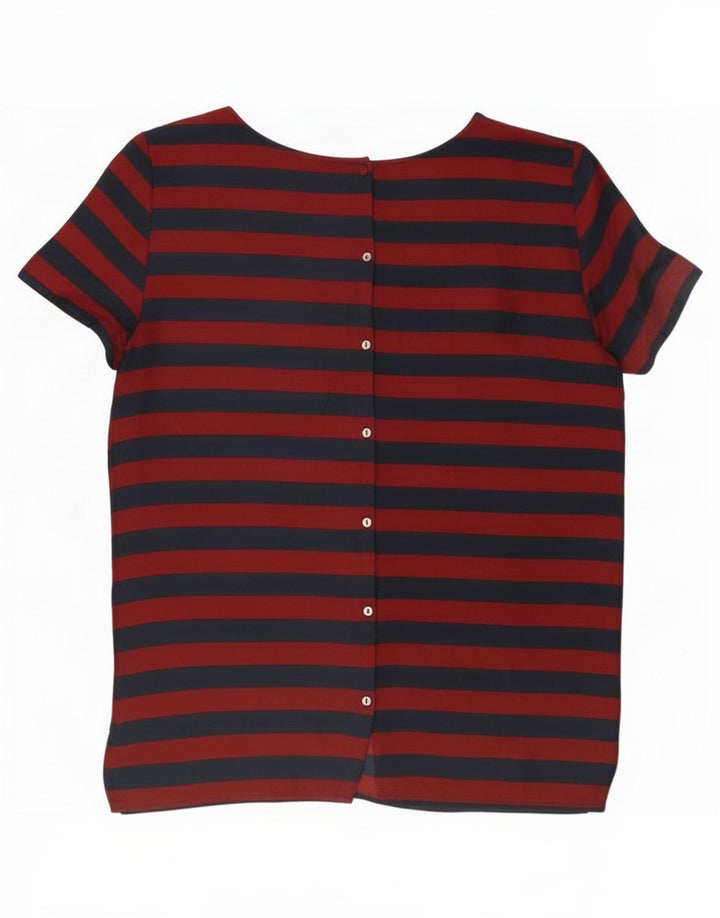 Tommy Hilfiger Chemisier Femme US 8 Medium Rouge Rayé Polyester