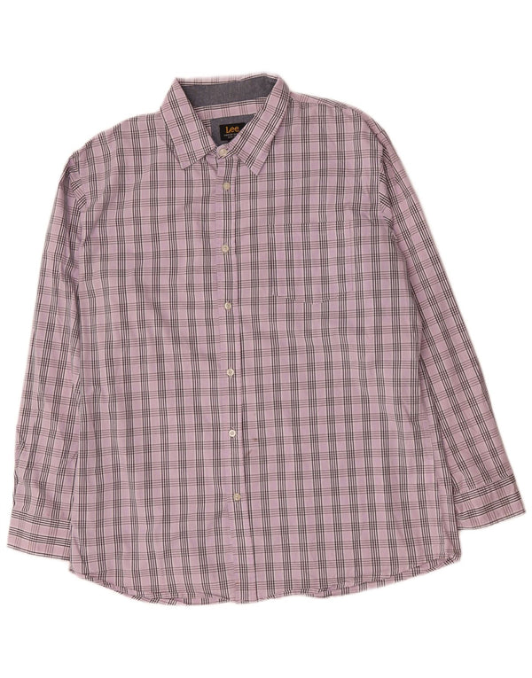 Lee Chemise Homme XL Violet Carreaux Coton