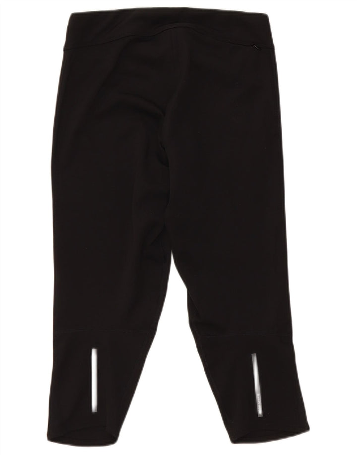 ADIDAS Femmes Climalite Capri Leggings UK 8/10 Petit Noir Polyester