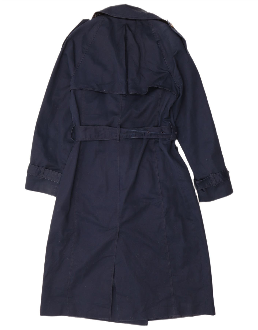 Marks & Spencer Trench-coat autographe pour femme UK 10 petit coton bleu marine