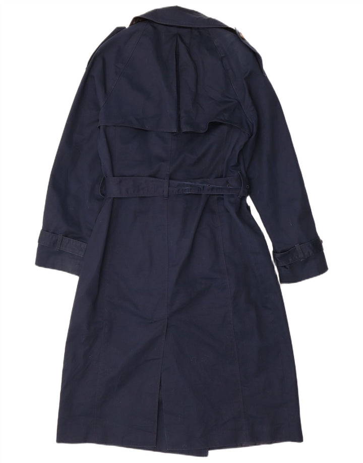 Marks & Spencer Trench-coat autographe pour femme UK 10 petit coton bleu marine