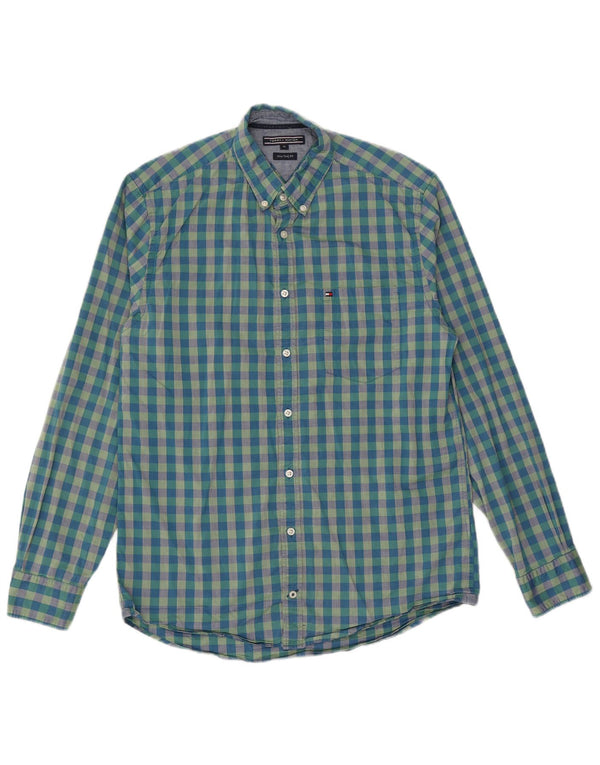 Tommy Hilfiger Chemise New York Fit Homme Bleu Moyen Vichy Coton