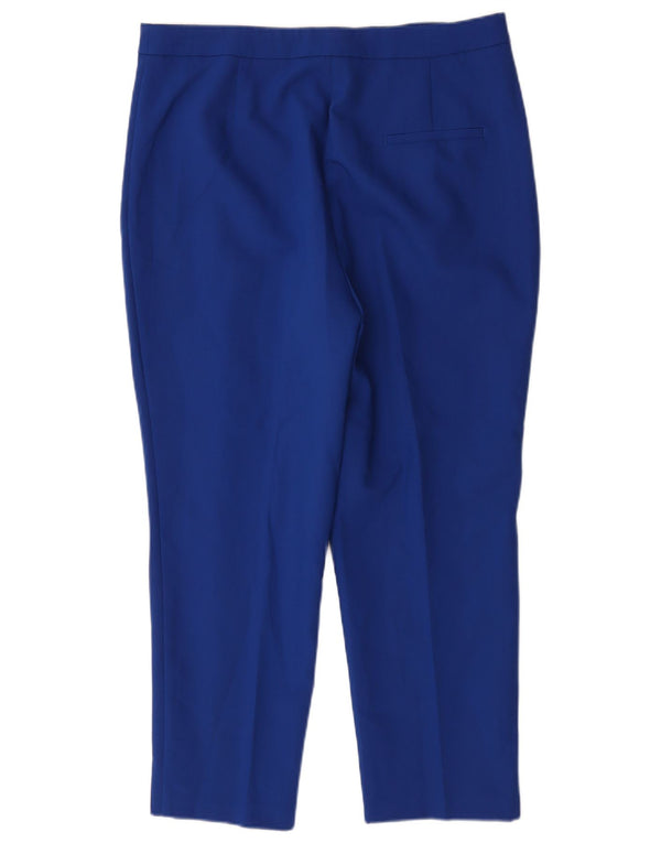 Zara Pantalon Chino Fuselé Taille Haute Femme 2XL W34 L27 Bleu