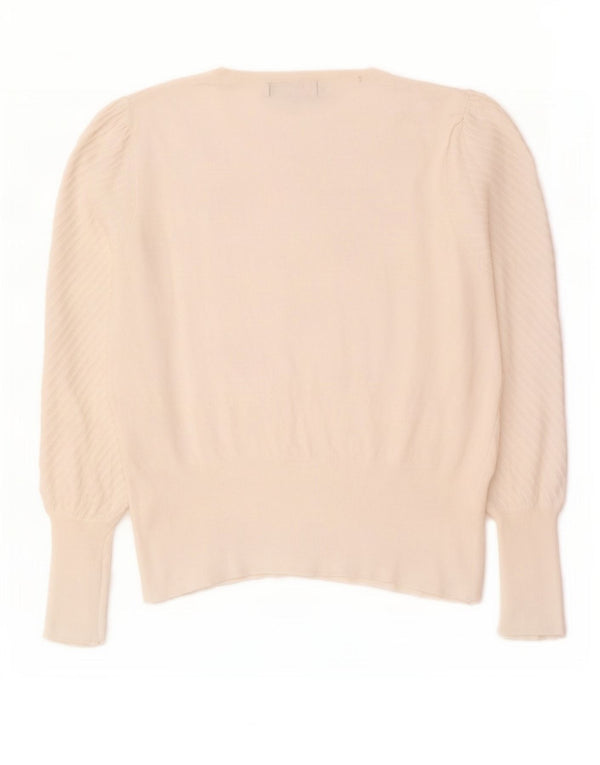 Marks & Spencer Pull col bateau pour femme UK 18 XL Viscose blanche