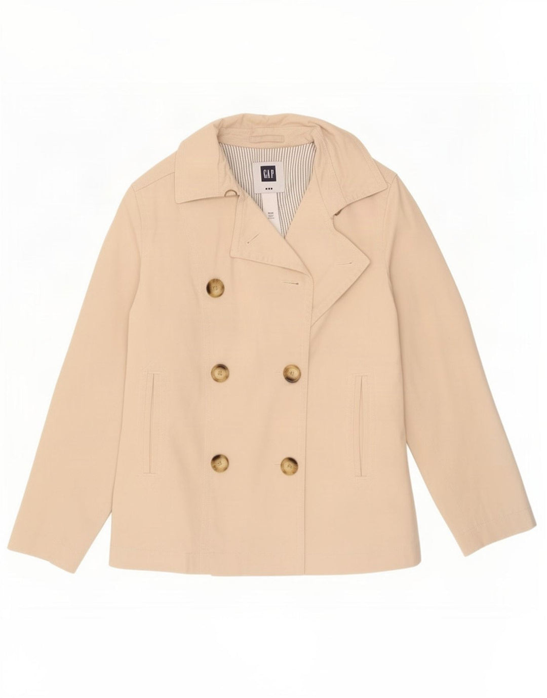 Gap Caban Femme UK 12 Coton Beige Moyen