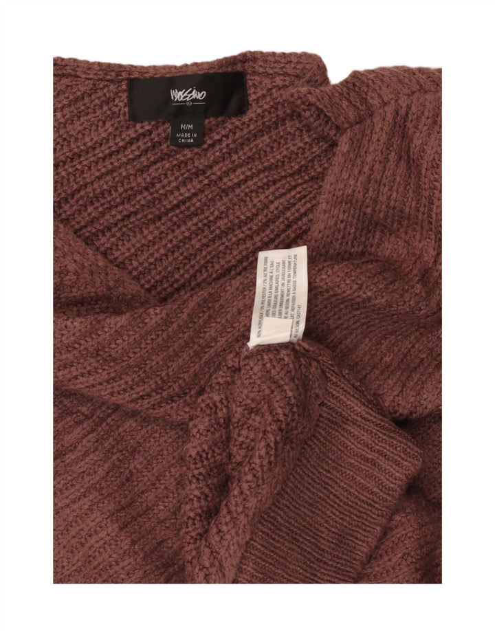 MOSSIMO Pull asymétrique à col bateau pour femme UK 12 Marron moyen