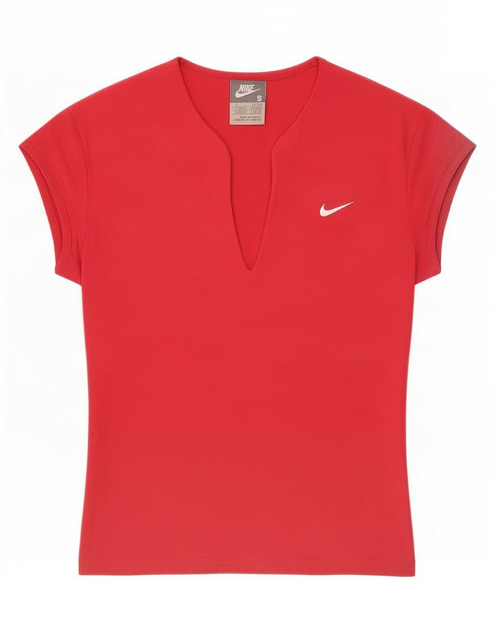 Nike T-shirt pour femme UK 8/10 Petit Rouge