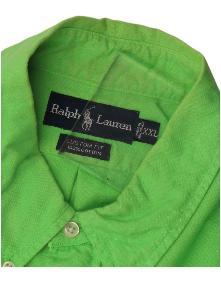 Ralph Lauren Chemise sur mesure pour homme 2XL en coton vert