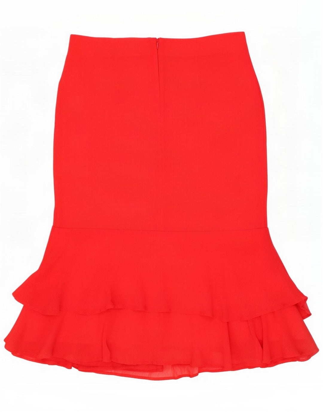 Marks & Spencer Jupe à volants pour femme UK 12 Medium W32 Rouge Polyester