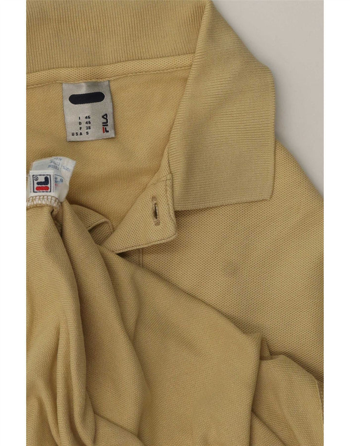 Fila Polo Regular Fit Homme IT 46 Petit Jaune Coton