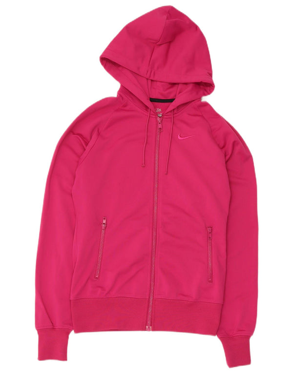 Nike Pull à capuche zippé pour femme UK 10 Petit Rose Polyester