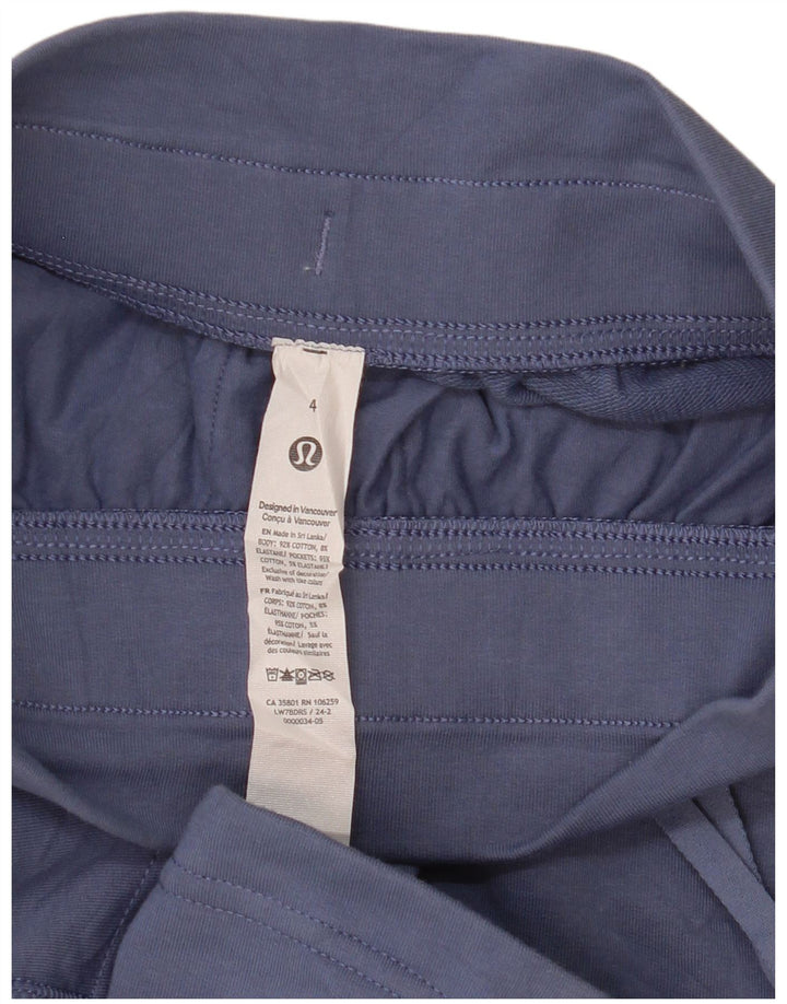 Lululemon Short de sport pour femme US 4 Small Bleu marine en coton