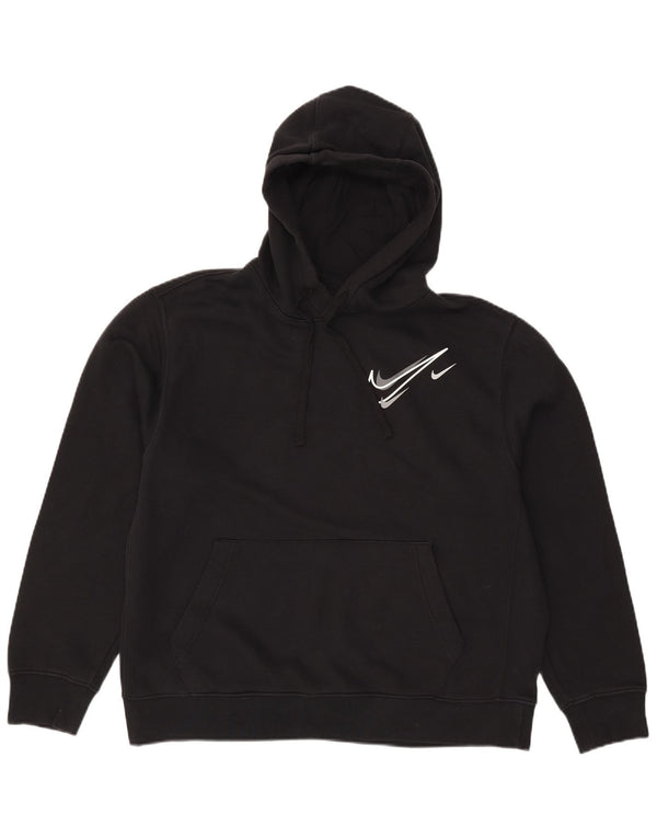 Nike Pull à capuche graphique pour homme Grand coton noir