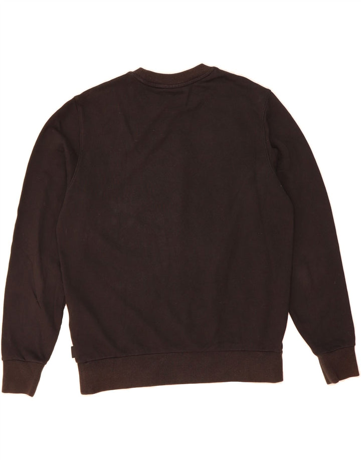 CALVIN KLEIN Womens Graphic Sweatshirt Jumper UK 12 Medium Black Cotton Vintage Calvin Klein and Second-Hand Calvin Klein from Messina Hembry 
