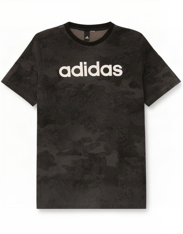 T-shirt graphique Adidas pour hommes, camouflage gris moyen