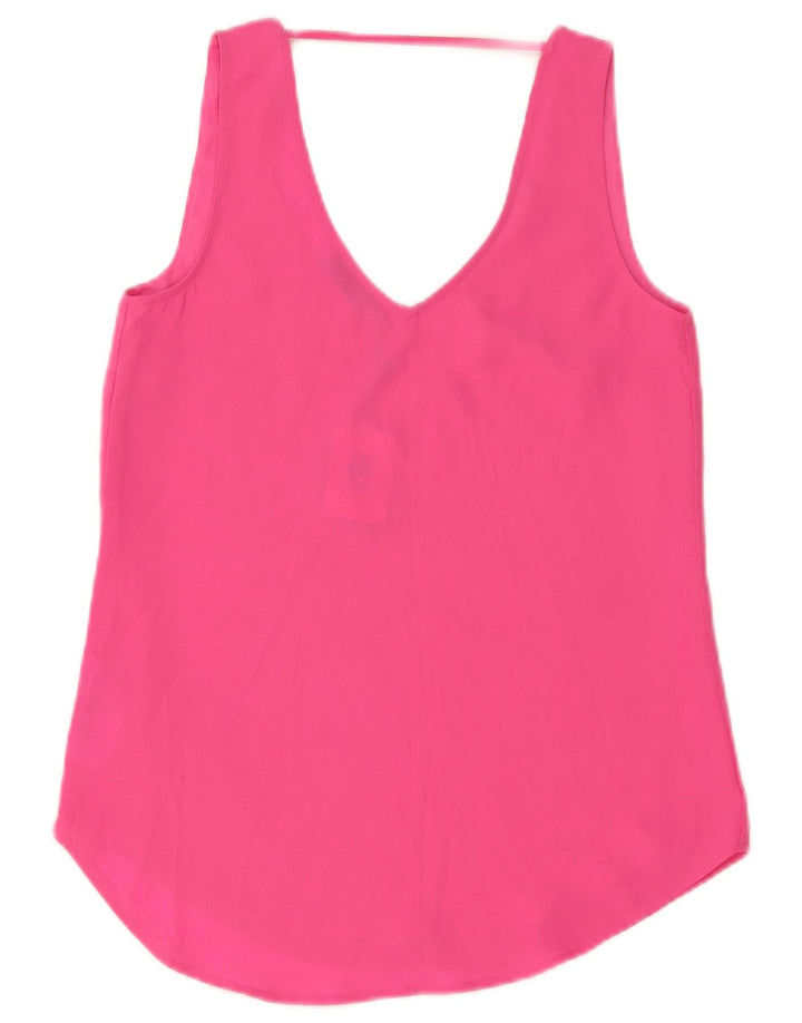 Oasis Chemisier sans manches pour femme UK 8 Petit Rose Polyester
