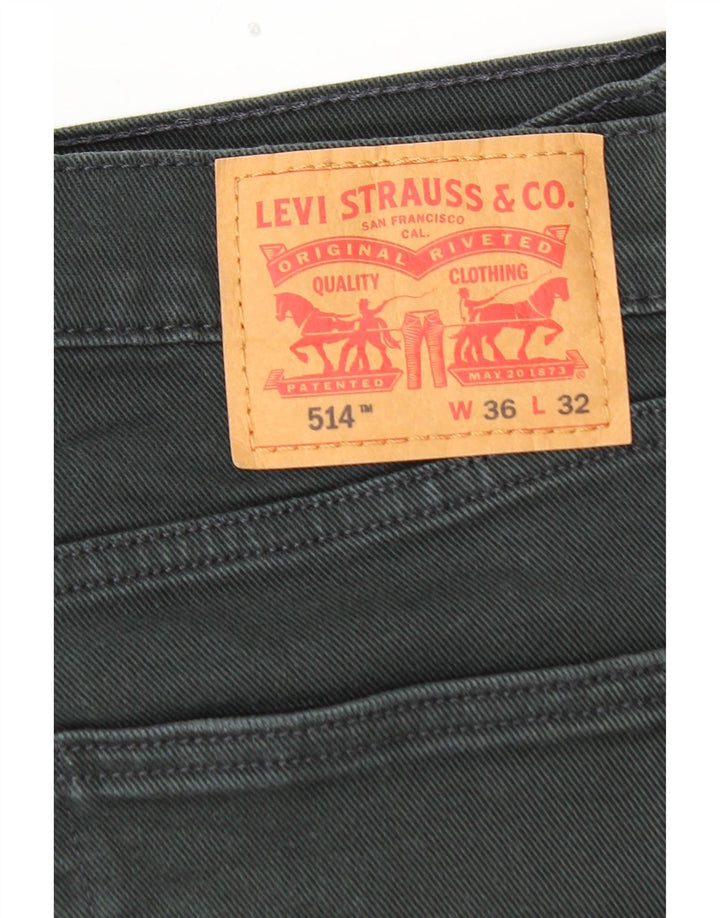 LEVI'S Jean Droit 514 Homme W36 L32 Noir Coton