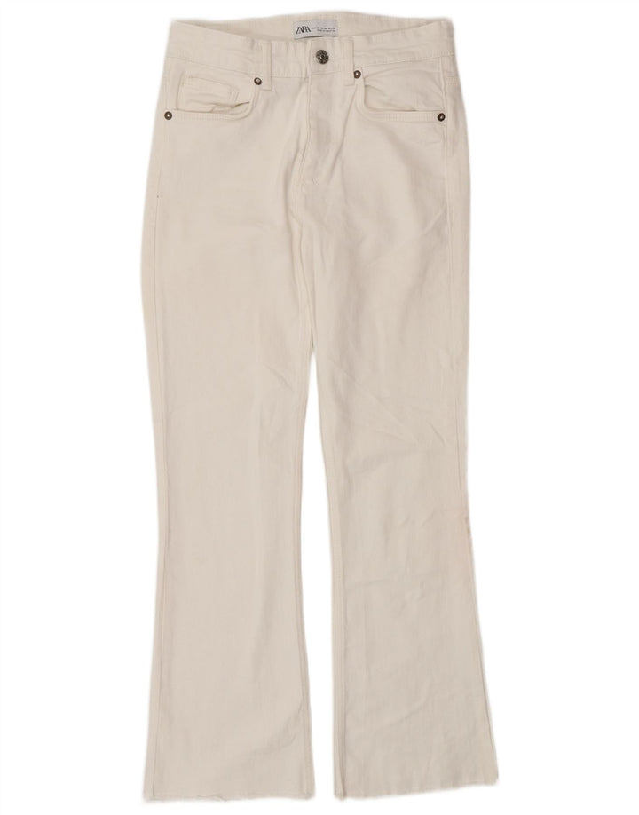 Zara Jean Bootcut Femme EU 36 XS W26 L27 Blanc