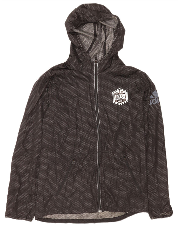 Adidas Veste de pluie à capuche Climawarm pour homme UK 38 Medium Noir tacheté