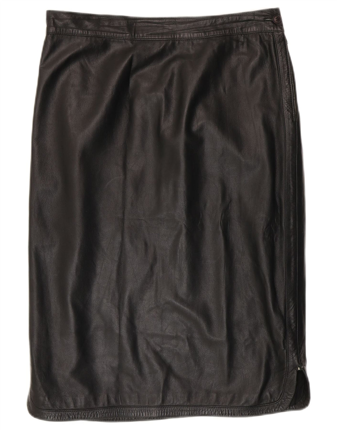 Genny Jupe en cuir pour femme W32 Large Noir