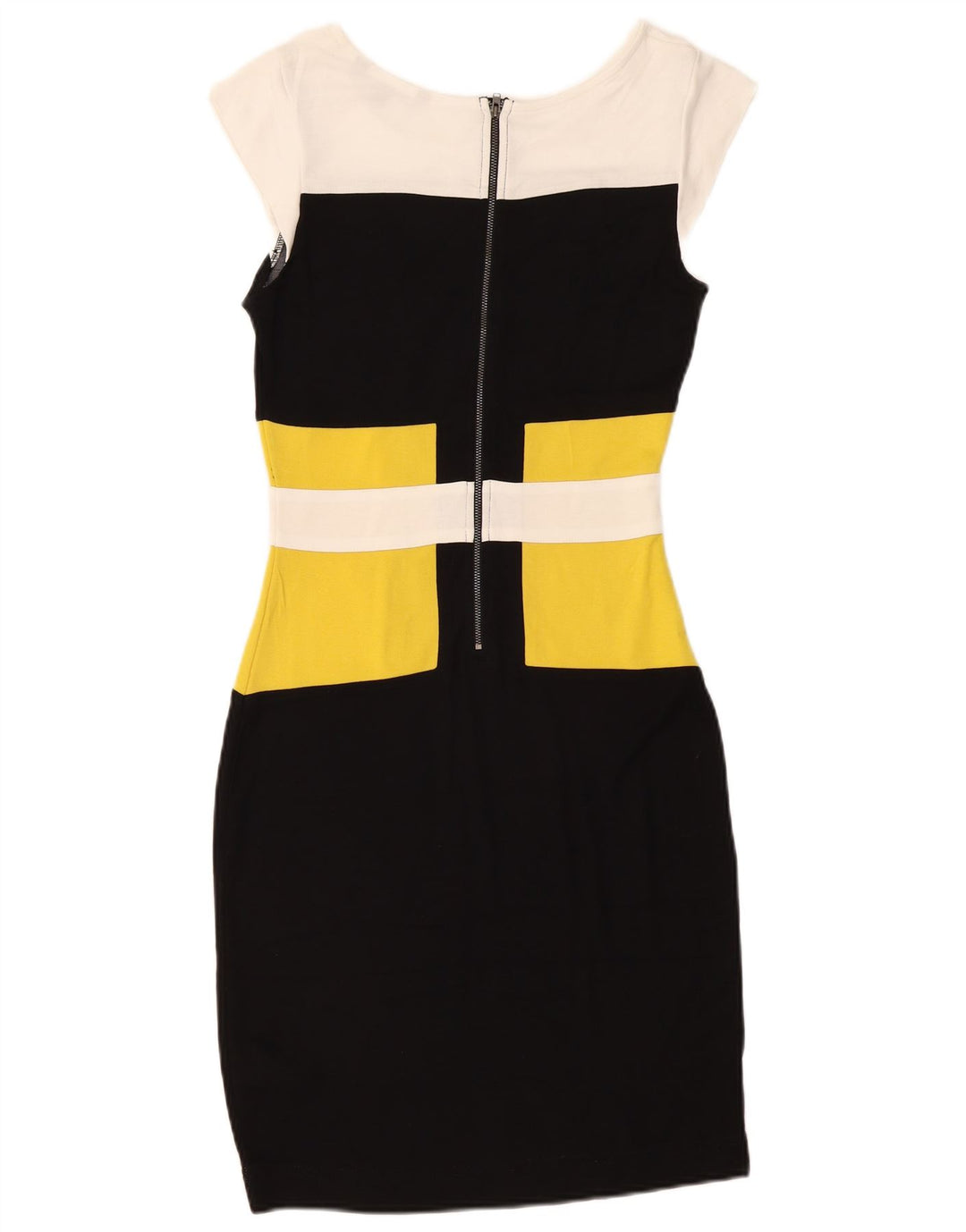 French Connection Robe moulante pour femme UK 42 Medium Noir Colourblock