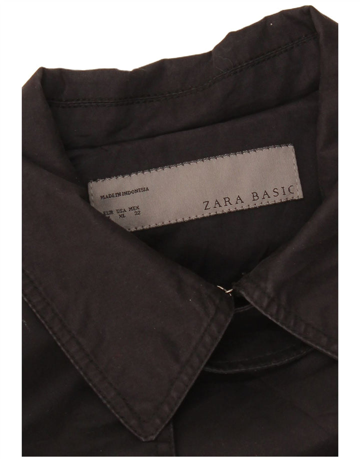 Zara Trench Femme UK 18 XL Noir