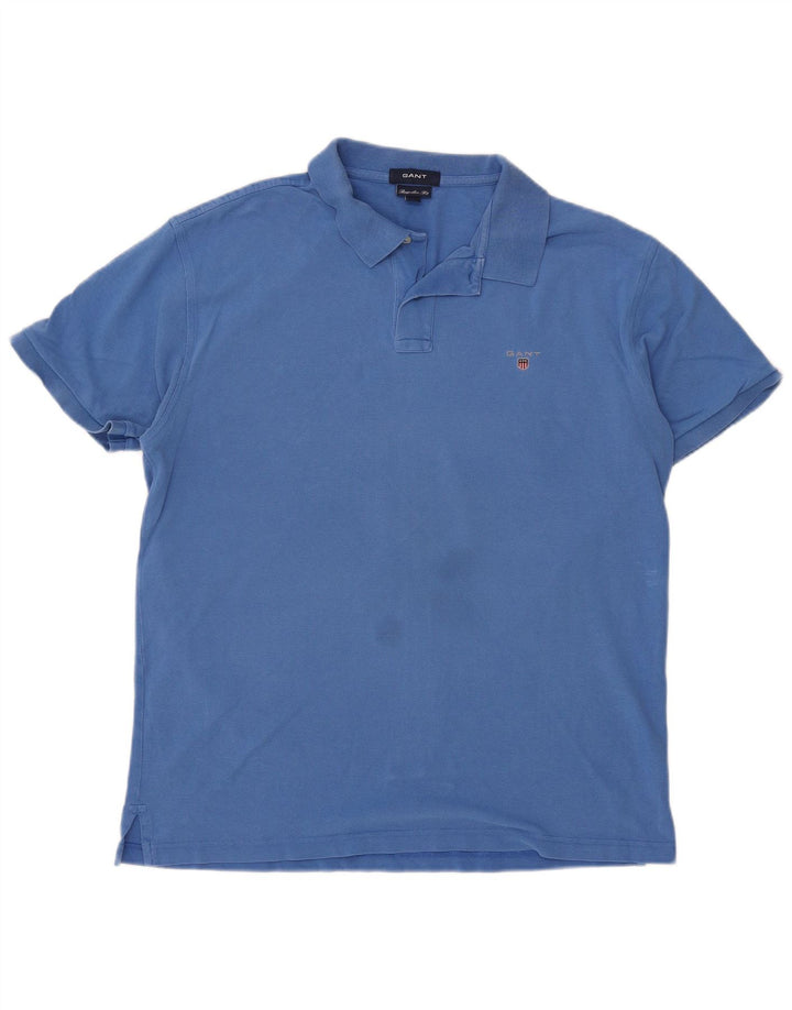 Gant Polo Regular Fit XL Bleu Coton Homme
