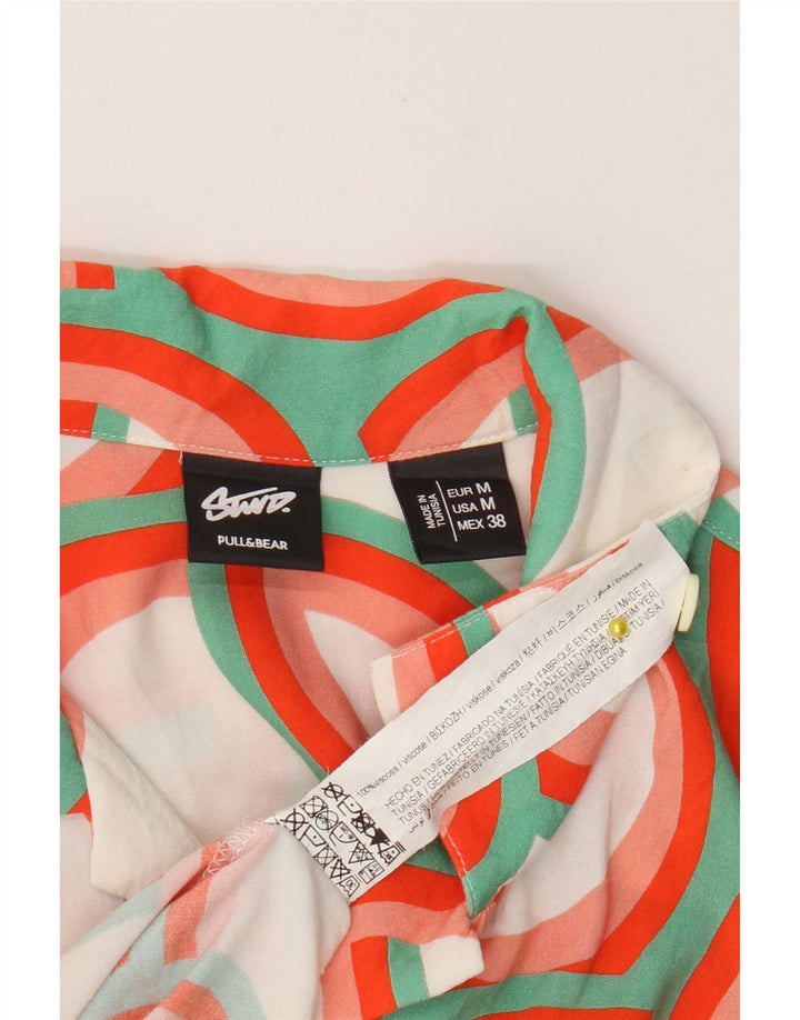 Pull & Bear Chemise à Manches Courtes Homme Multicolore Géométrique Viscose