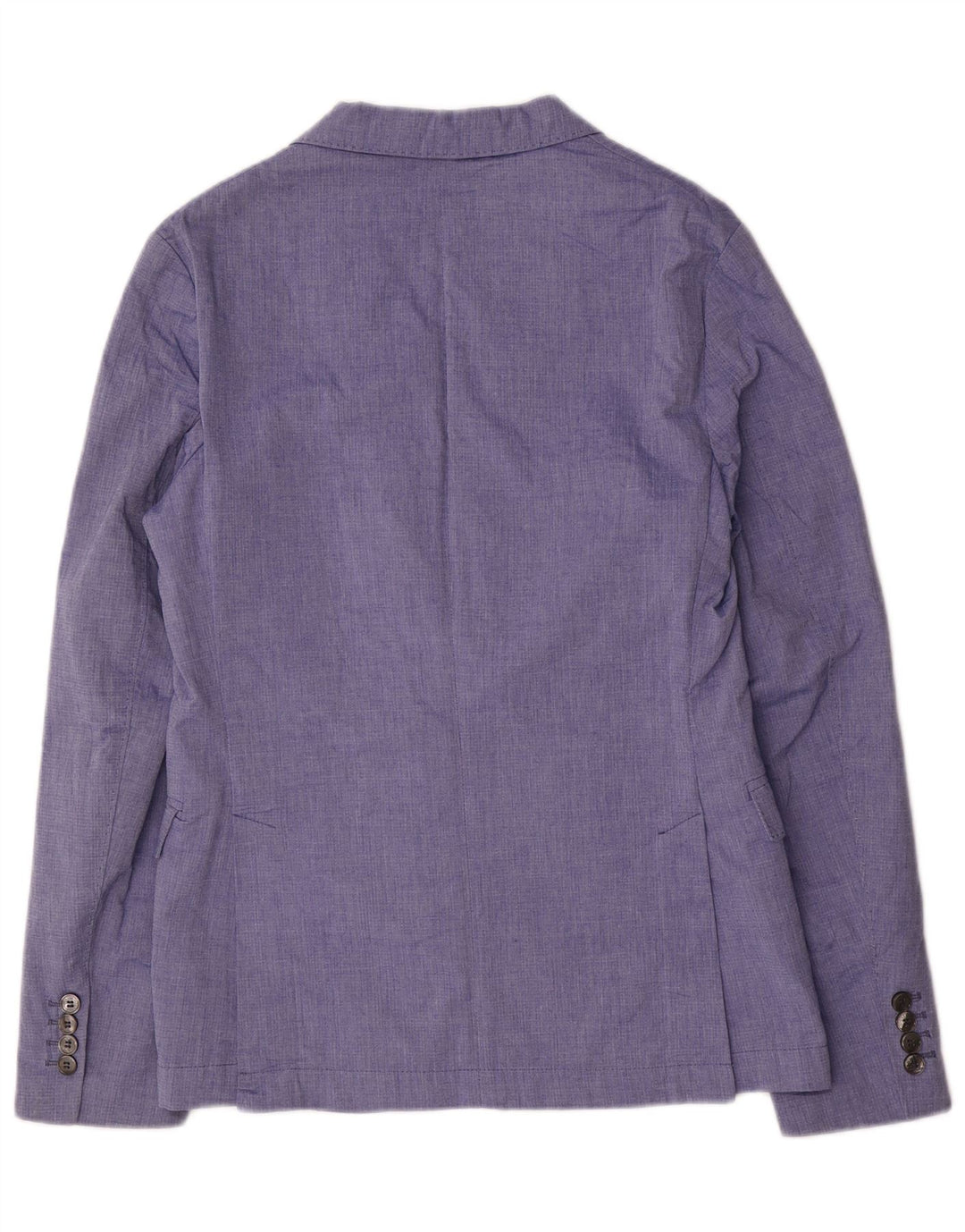 Zara Veste Blazer 2 Boutons Homme EU 48 Bleu Moyen Polyester