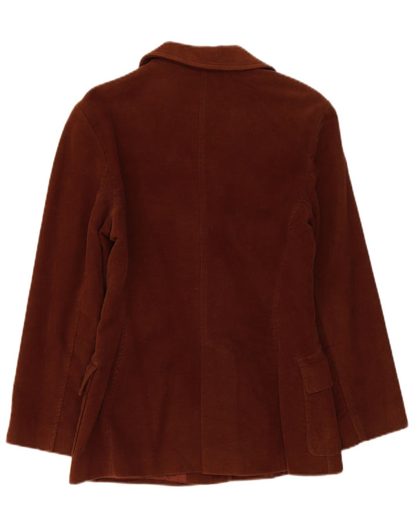 Zara Veste Blazer 3 Boutons Femme EU 38 Petit Coton Marron