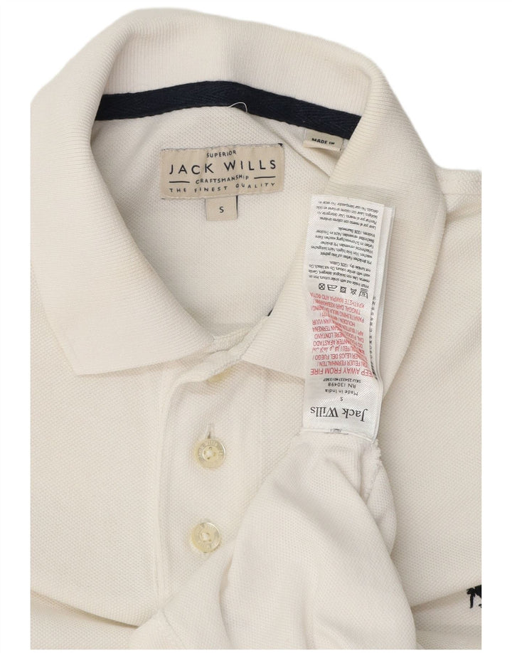 Jack Wills Polo Homme Petit Blanc Coton