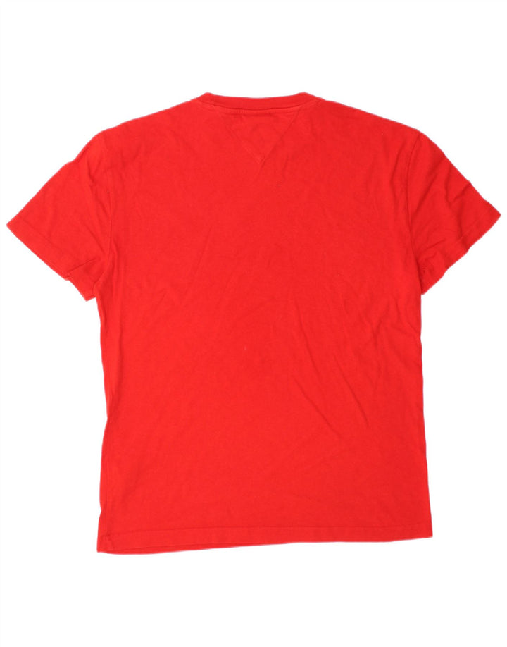 TOMMY HILFIGER T-Shirt Graphique Homme Petit Rouge Coton