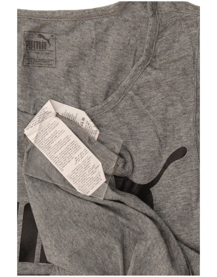 Puma Débardeur Graphic Homme Gris Large Coton
