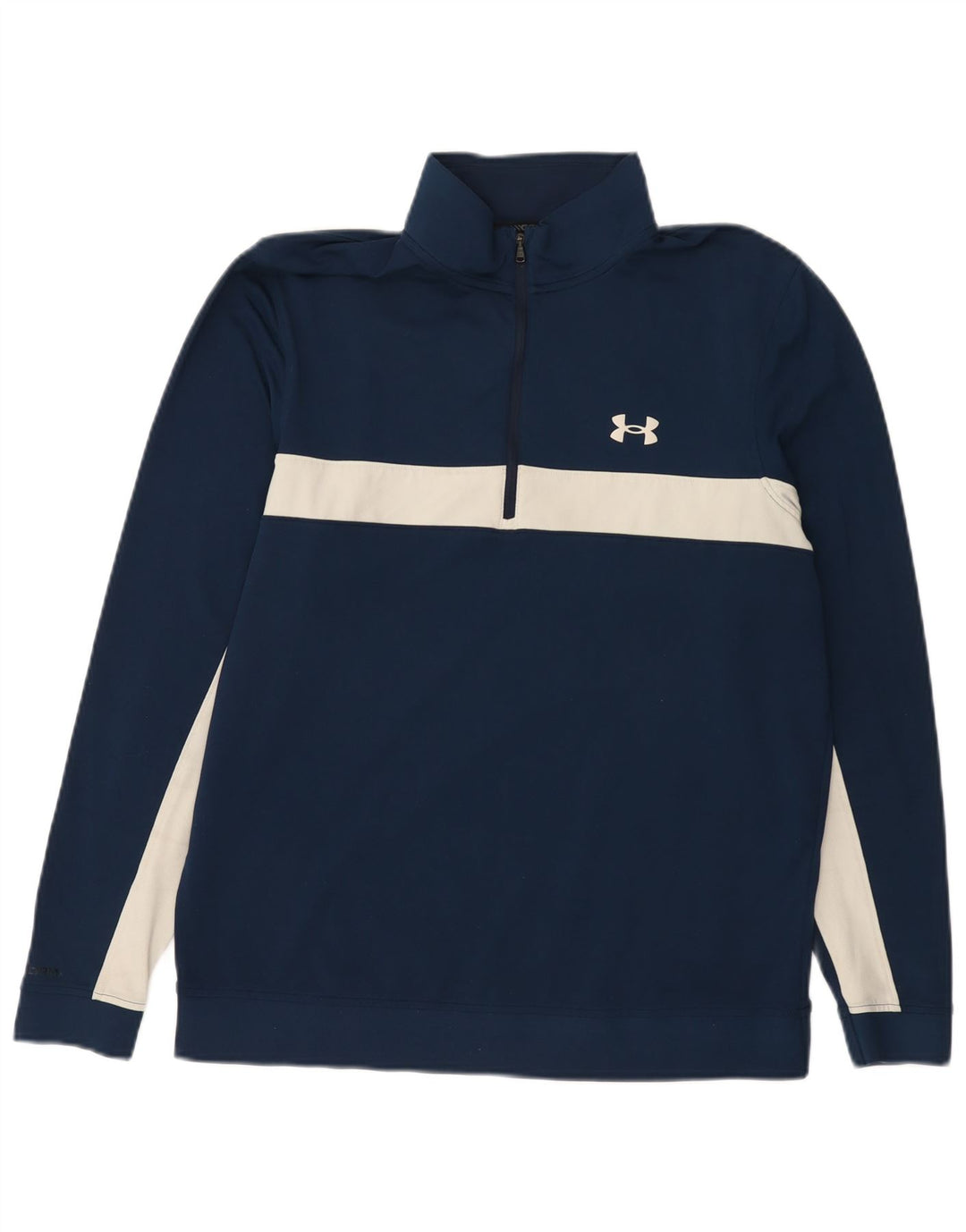 UNDER ARMOUR Sweat-shirt à col zippé pour homme Bleu marine moyen Colourblock