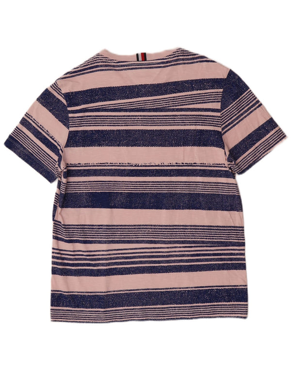 Tommy Hilfiger T-Shirt Regular Fit Homme Rayé Rose Moyen