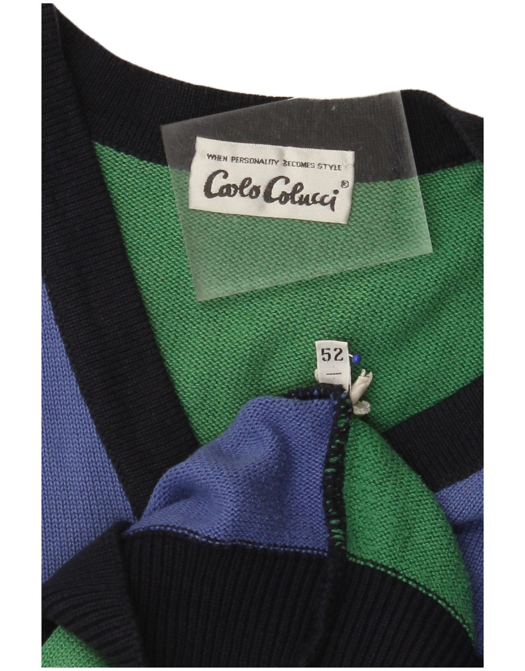 CARLO COLUCCI Débardeur Femme IT 52 2XL Bleu Colorblock Polyacrylique