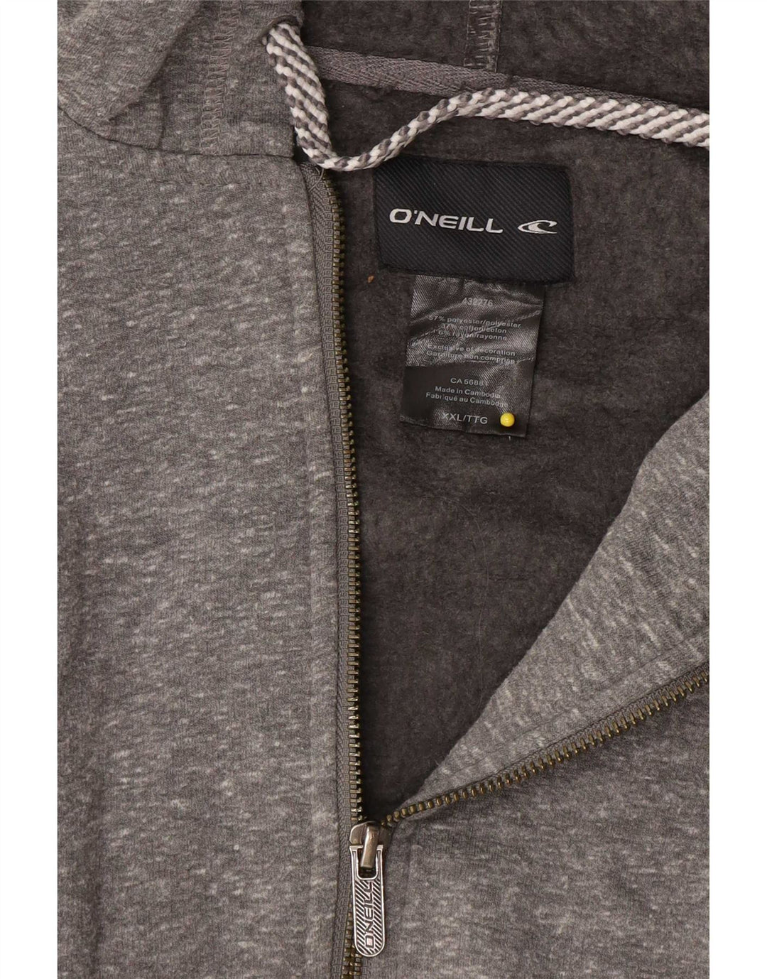 O'Neill Pull à capuche zippé graphique pour homme 2XL Gris moucheté Polyester