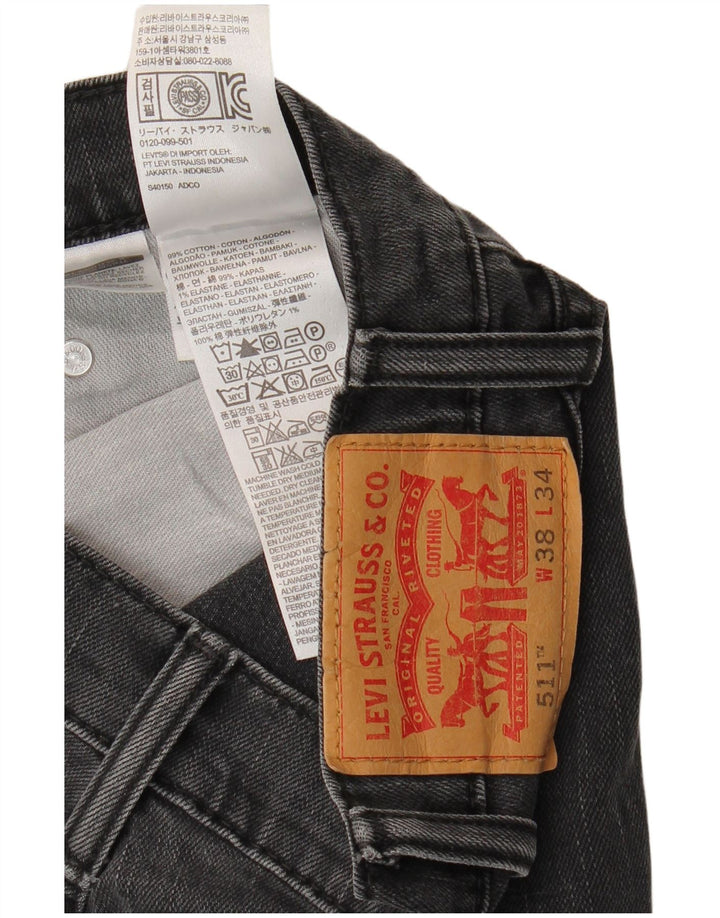 Levi's Jean Slim 511 Homme W38 L34 Noir Coton