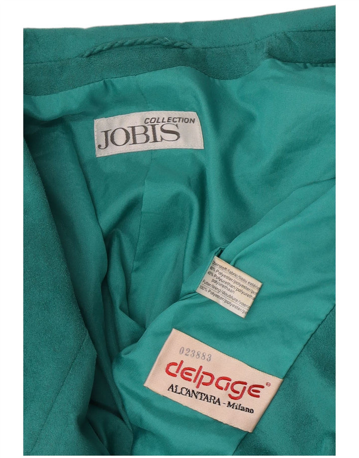 Jobis Veste Blazer 2 Boutons Femme UK 10 Petit Vert Polyester