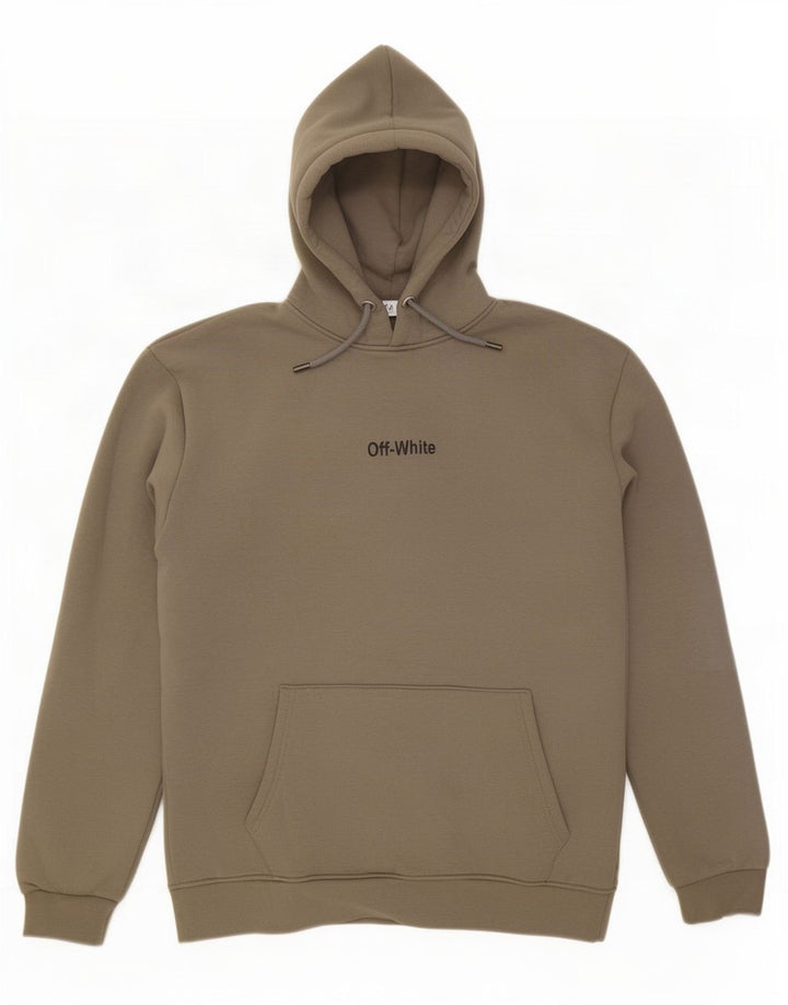 Off-White Pull à capuche graphique 2XL Kaki Homme