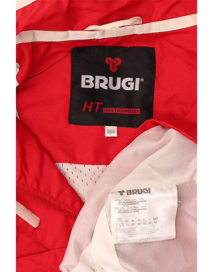 Brugi Veste de pluie à capuche fille 15-16 ans Rouge Polyamide
