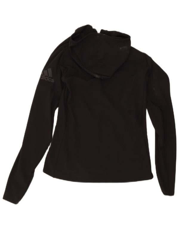 Adidas Veste de survêtement à capuche pour femme UK 4/6 XS Noir Polyamide
