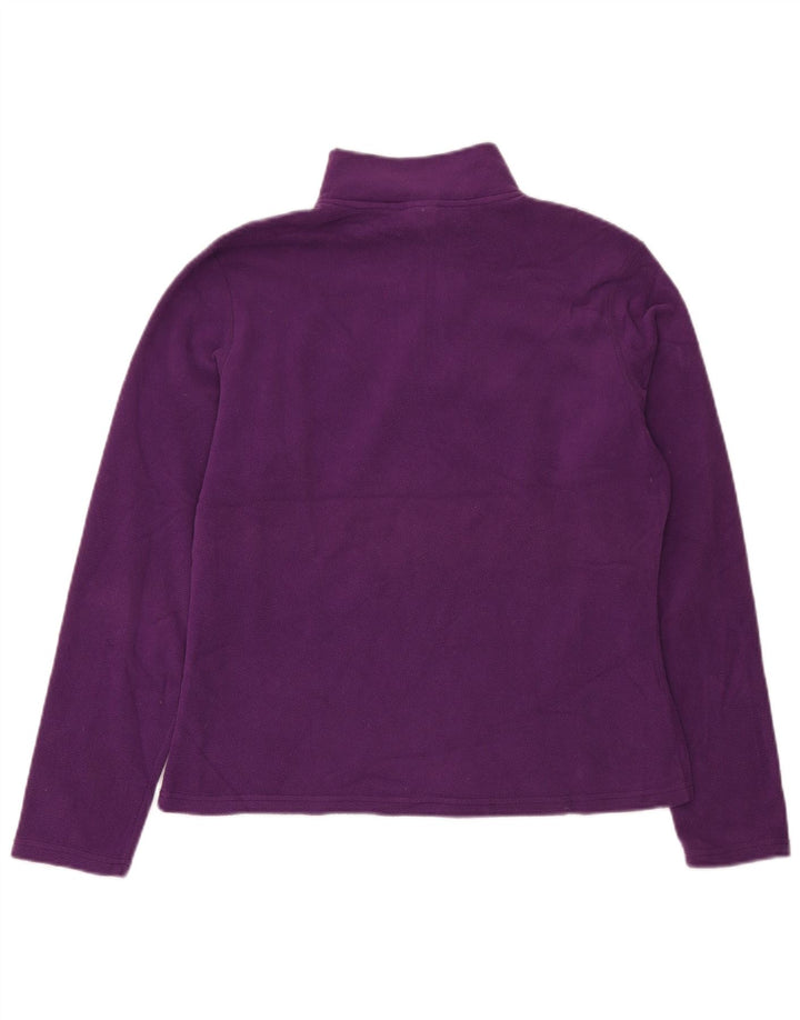 THE NORTH FACE Pull polaire à col zippé pour femme UK 16 Large Violet Polyester