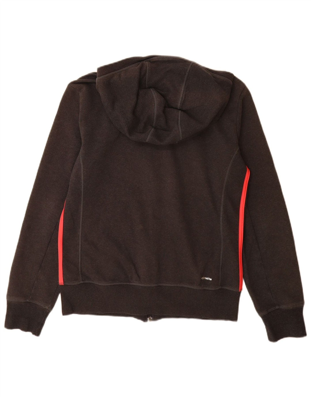 ADIDAS Pull à capuche zippé Climalite pour femme UK 12/14 Coton noir moyen